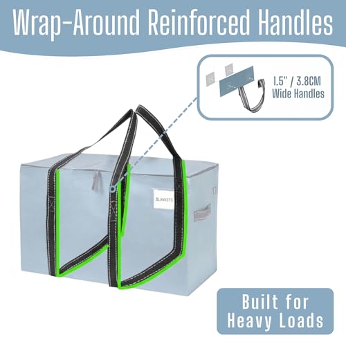 4 Pack Heavy Duty Moving Bags (4 Pack / Light Blue Matte)