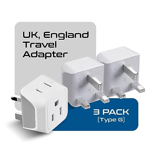 2 in 1 UK Adapters for Travel (White)