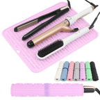 Oversize Silicone Heat Resistant Mat for Hair Tools (Purple)