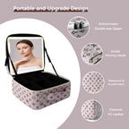 Makeup Bag with Led Mirror (Pink-1 / with LED mirror)