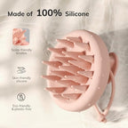 Silicone Scalp Massager Shampoo Brush (Pink)