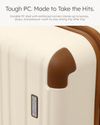 Luggage Set Light and Durable Hardshell (Caramel Ivory2.0 / 3-Piece Set (20/24/28))