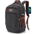 Vintage Canvas Laptop Backpack for Men and Women (Black)