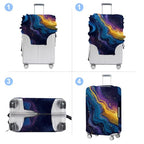 Luggage Cover Washable Suitcase Protector Anti (Purple marble / L(fits 28-30Inch suitcase))
