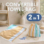 Beach Towel Backpack (1 Pack- Yellow Green / 75”x 35”)