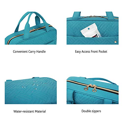 Toiletry Bag Travel Bag with Hanging Hook (Large / Teal)