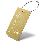 Luggage Tags for Suitcase (Gold / Horizontal (2x3.5"))