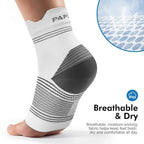 6 Pairs Compression Socks with Arch Support for Plantar Fasciitis (2 Black+2 Gray+2 White(6 Pairs) / Medium (6 Pair))