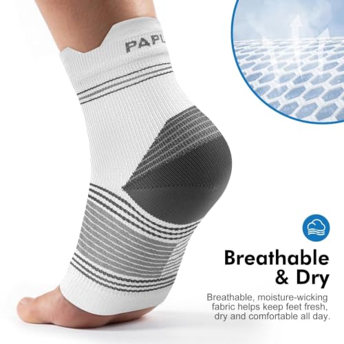 6 Pairs Compression Socks with Arch Support for Plantar Fasciitis (2 Black+2 Gray+2 White(6 Pairs) / Medium (6 Pair))