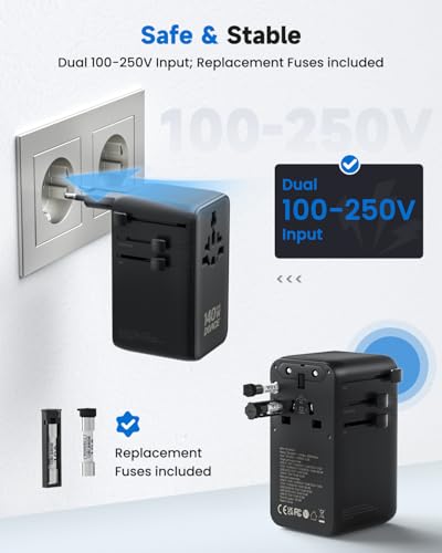 Universal Travel Adapter (Obsidian Black)
