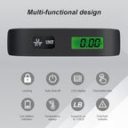 2 Pcs Black Travel Digital Luggage Scale (Black+black)