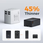 Universal Travel Adapter 70W (Black Silver-70W)