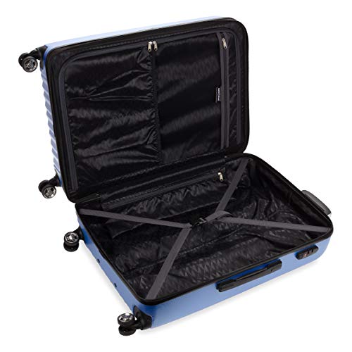 7272 Energie Expandable Hardside Luggage with Spinner Wheels and TSA Lock (Checked-Large 27-Inch / Periwinkle Blue)