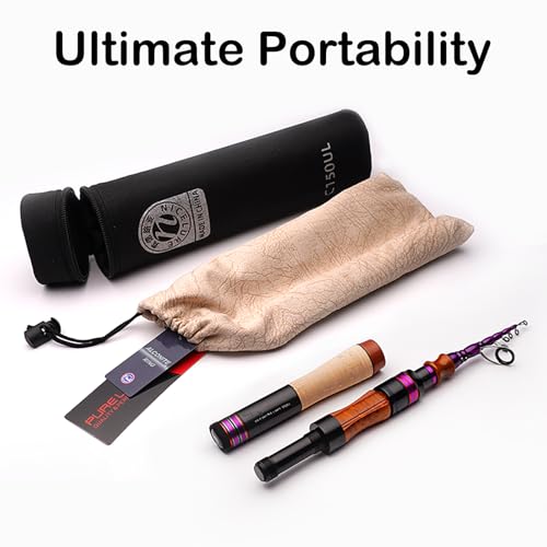 PURELURE Telescopic Fishing Rod Ultralight (Fuji Cast - 5'1'' - Ultralight - Moderate Fast)
