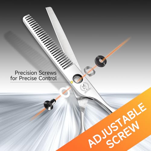 Professional Straight Hair Cutting Scissors 6'' Barber Haircut Shears with Sharp Razor Edge 440C Hair Scissors with Ergonomic Design for Salon and Home User (Straight / 6 inches)