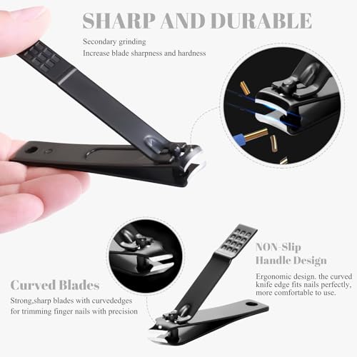 High Precision Stainless Steel Nail Clippers Set (Light Gray 15 Pieces)