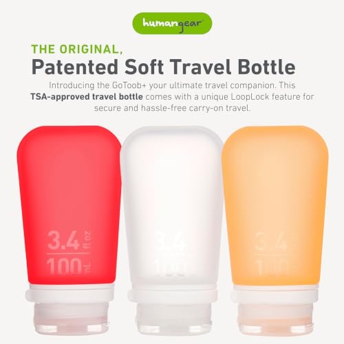 GoToob+ 3 Pack (3.4 Ounces / Red/Clear/Orange)