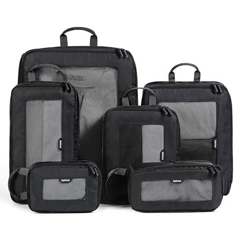 TripCozy Compression Packing Cubes (Dark Grey / Set of 6)
