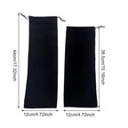 Flat Iron Case - Soft Cotton Curling Wand Sleeve and Travel Pouch for Hair Straighteners, Curling Irons, and Styling Tools (2Pcs, Black)