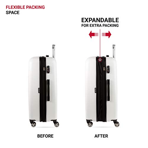 7272 Energie Expandable Hardside Luggage with Spinner Wheels and TSA Lock (2-Piece Set (19/27) / White)