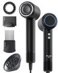Hair Dryer with Comb & Diffuser Attachment for Curly Hair (Black-comb)