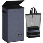100L Laundry Hamper with Lid (Navy Blue / 100L)