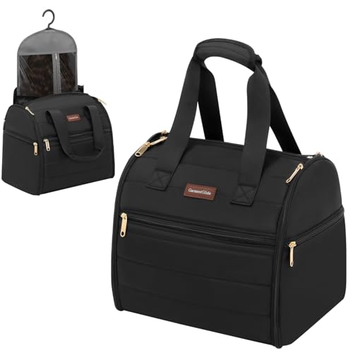 Wig Storage Bag Holds 3 Wigs Hair Tools Travel Bag Full (Black / 12.6*9.84*9.25inch)