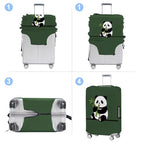 Luggage Cover Washable Suitcase Protector Anti (Panda bamboo / XL(fits 32-34Inch suitcase))