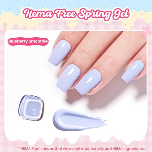 Beetles Blue Gel Nail Polish (D - Pastel Blue | Blueberry Smoothie)