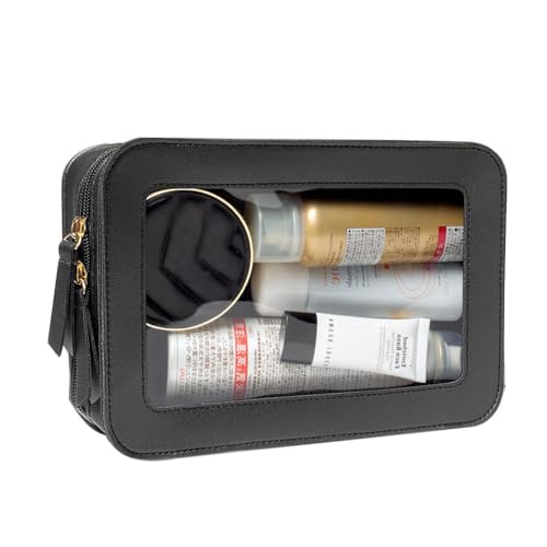 Clear Makeup Bag Organizer (Black C)