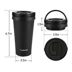 Insulated Coffee Mug with Ceramic Coating (BlackWhite_2026)