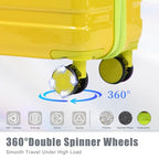 3 Piece Luggage Sets (Green+Yellow)
