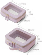 Clear Toiletry Bag 2 Pack (Purple / Dual Elegance)