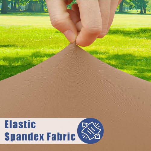 2 Pack Rectangle Spandex Fitted Table Cloth (Khaki / 48" x 30" (Rectangular))