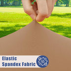 2 Pack Rectangle Spandex Fitted Table Cloth (Khaki / 96" x 30" (Rectangular))