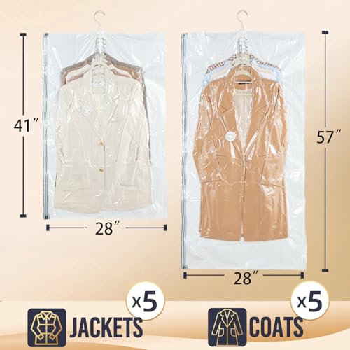 Hanging Vacuum Storage Bags with Electric Pump (Sheer / 4-Combo)