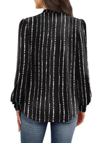 Business Casual Outfits for Women Tops for Teachers Trendy Fall Outfits Long Sleeve Shirts for Women Blouses Work Office Fall Clothes Fashion Clothing 2026 Black Striped L (02 - Black Striped / Large)