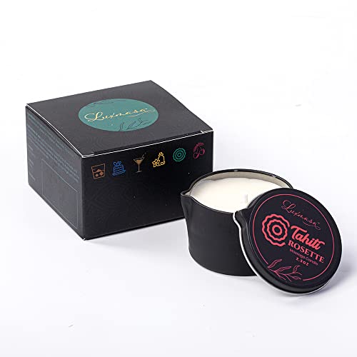Massage Candle Home Scented Body Oil Tahiti Rosette Soy Wax 2.35oz
