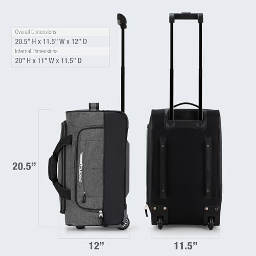 Duffel Bag with Rolling Wheels (Gray / 21 inch)