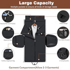 Garment Bag for Travel Convertible Carry on Travel Duffel Bag for Men Women (A04-Grey)