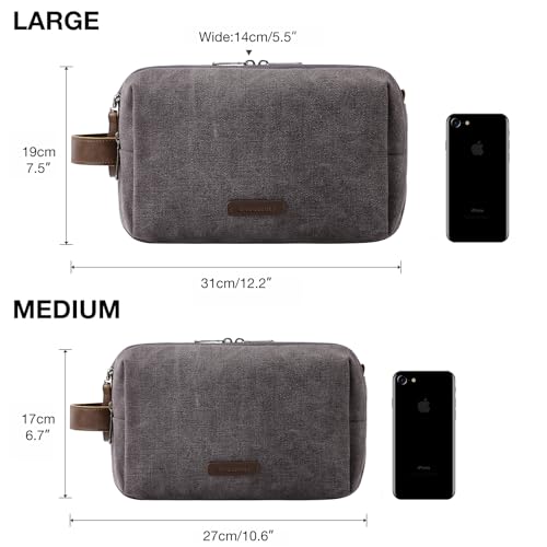 Toiletry Bag for Men (Grey / Large)