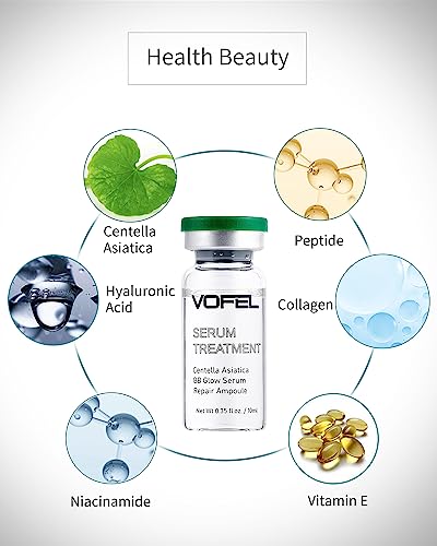 Centella Asiatica Serum for Face with Hyaluronic Acid Repair and Centella Serum for Face Moisturizer 0.35 oz 4 Vials (repair kit)