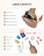 Crossbody Bags for Women Leather Cross Body Sling Bag for Woman Travel Camel Brown (1-camel Brown)