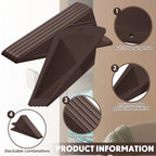 8 Pcs Jumbo Door Stoppers Heavy Duty Rubber Doorstop (Coffee)