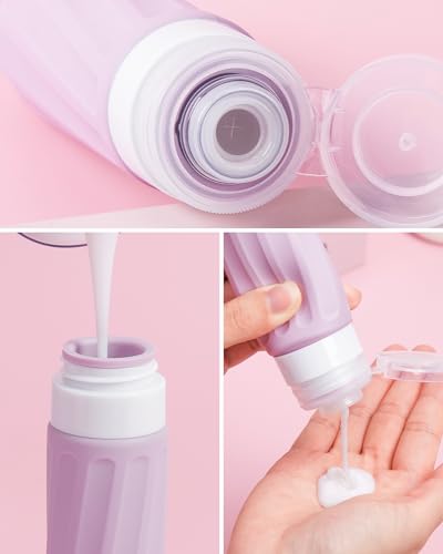 Travel Bottles for Toiletries 8 Pack (3 Ounce bottle 1 Ounce jar / Early Hours)