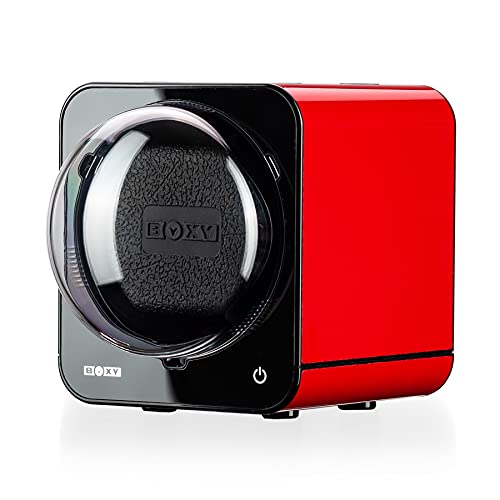Watch Winder for Automatic Watches with Vertical Rotor Stop (Red)