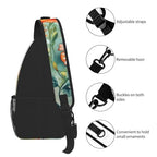 Sling Bag Hummingbird Flower Watercolor Hiking Daypack Crossbody Shoulder Backpack Travel Chest Pack for Men Women (B0168)