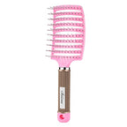 Hair Brush Curved Vented Brush for Faster Blow Drying (pink)