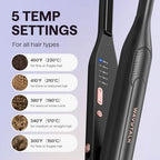 0.3" Pencil Flat Iron Small Straightener for Short Hair&Pixie Cut (Bright Rose Gold)