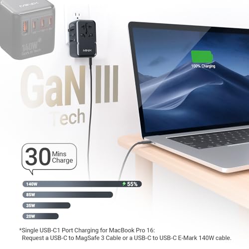 140W Universal Travel Adapter (140W-FAST CHARGER)